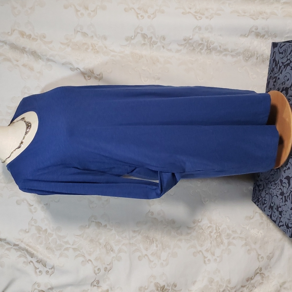 Duluth Cobalt Blue Stretch Long Sleeve Dress Size Large